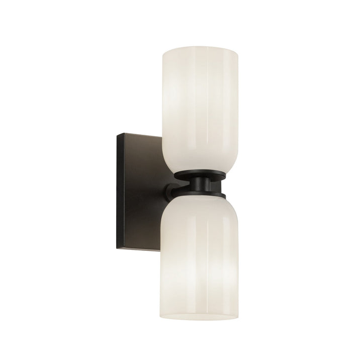 Kuzco Canada - WS57712-BK/GO - Two Light Wall Sconce - Nola - Black/Glossy Opal Glass