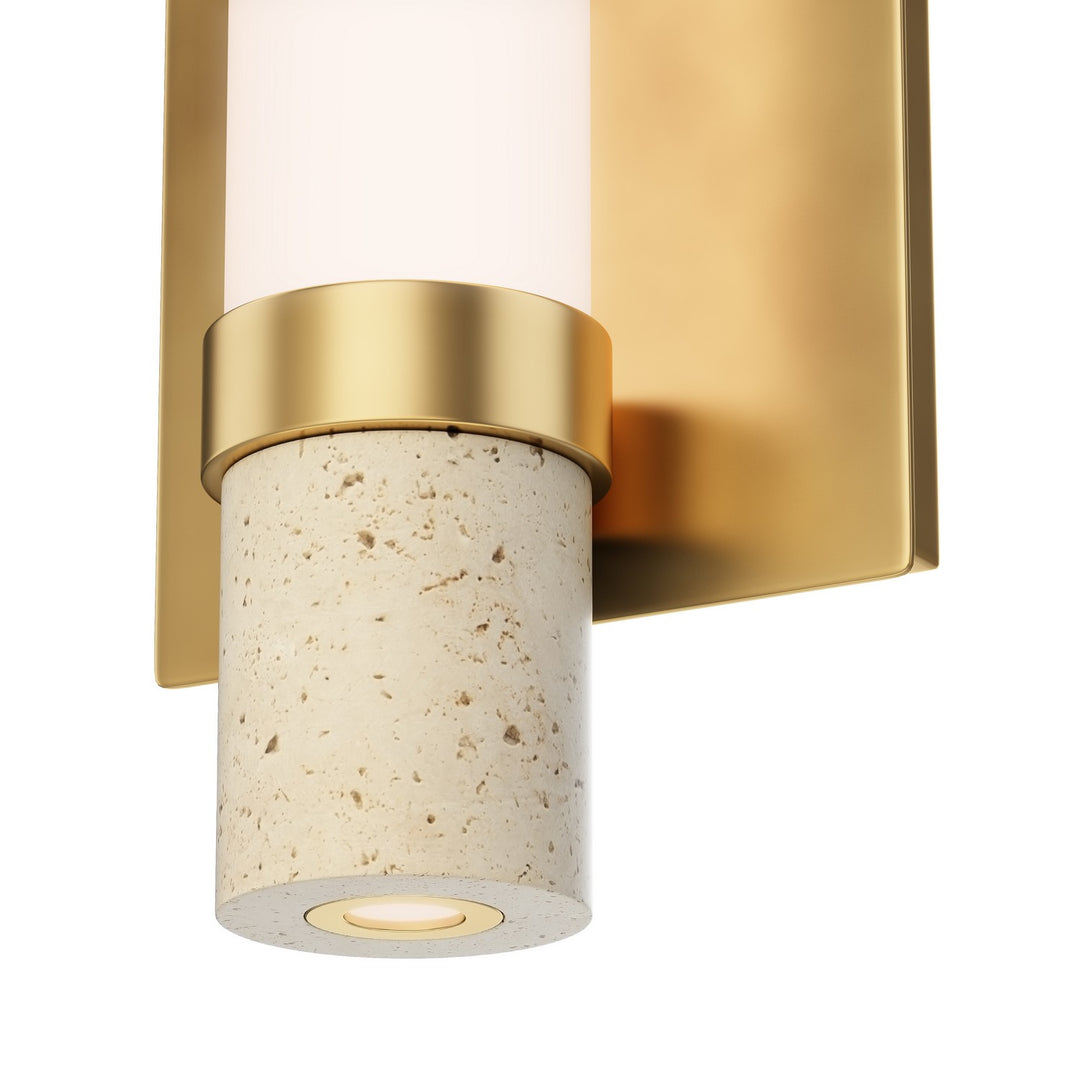 ET2 - E11050-01TVGLD - LED Wall Sconce - Travertine - Travertine / Gold