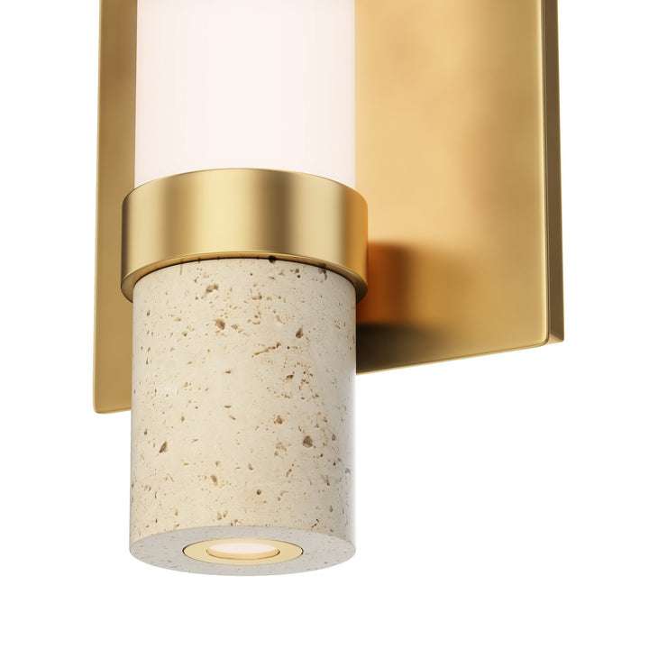 ET2 - E11050-01TVGLD - LED Wall Sconce - Travertine - Travertine / Gold