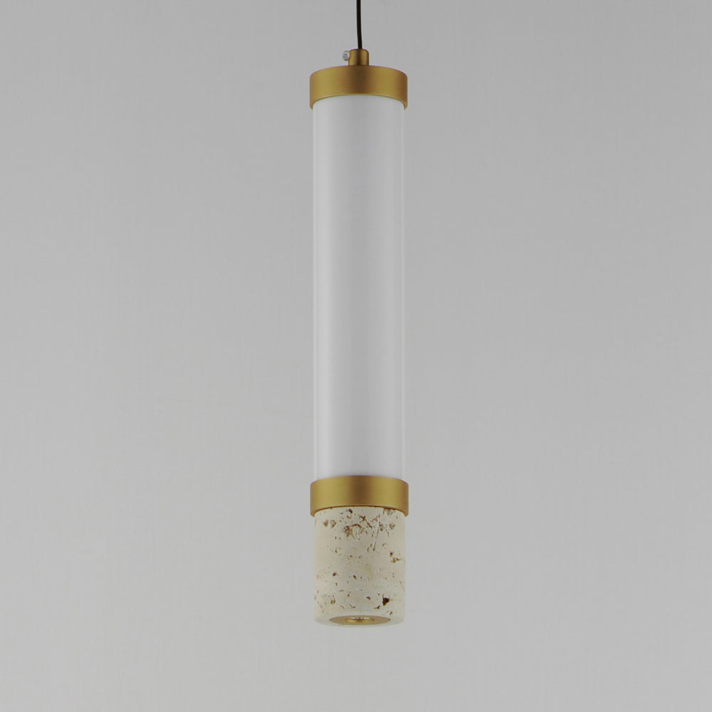 ET2 - E11051-01TVGLD - LED Pendant - Travertine - Travertine / Gold