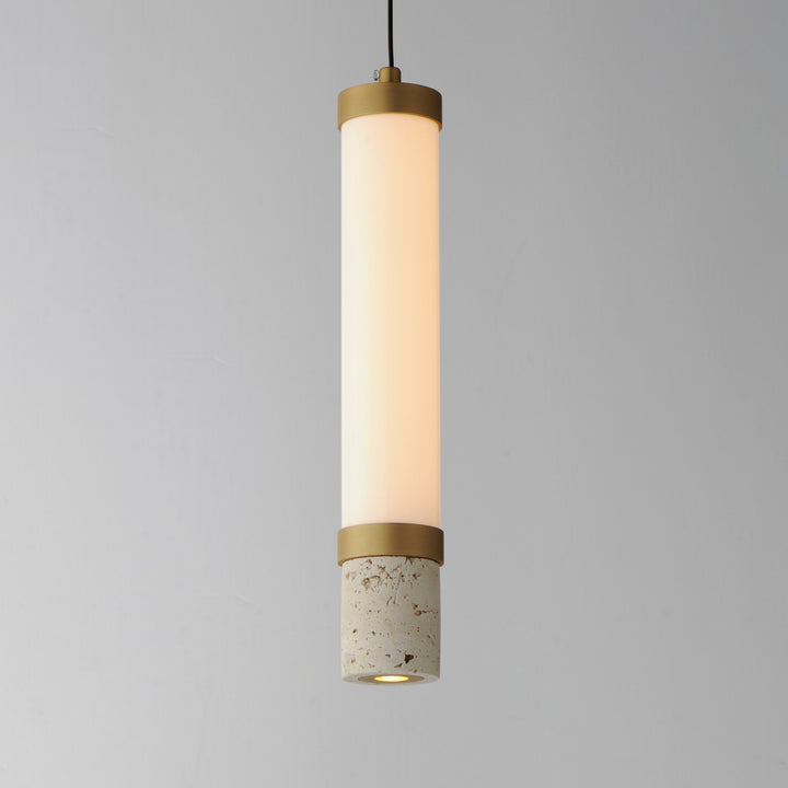ET2 - E11051-01TVGLD - LED Pendant - Travertine - Travertine / Gold