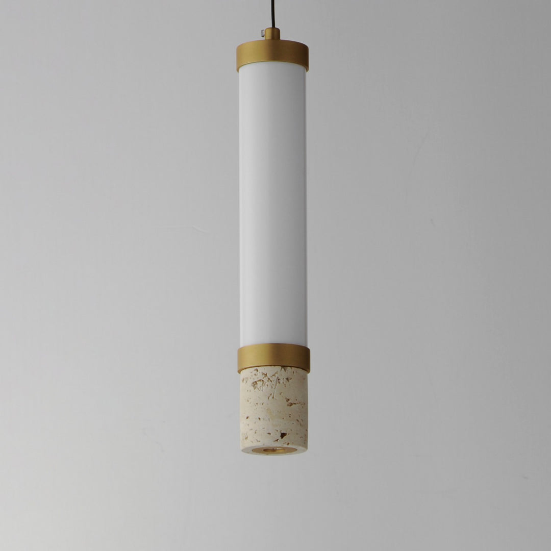 ET2 - E11051-01TVGLD - LED Pendant - Travertine - Travertine / Gold