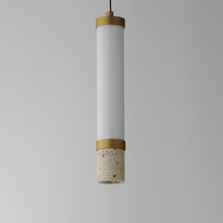 ET2 - E11051-01TVGLD - LED Pendant - Travertine - Travertine / Gold