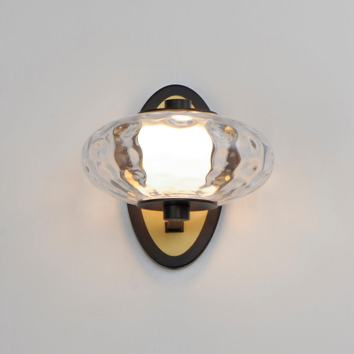 ET2 - E24030-24BKNAB - LED Wall Sconce - Amulet - Black / Natural Aged Brass