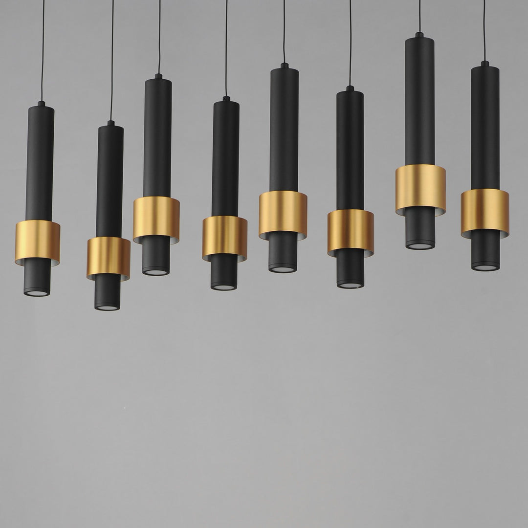 ET2 - E24758-BKGLD - LED Linear Pendant - Reveal - Black / Gold