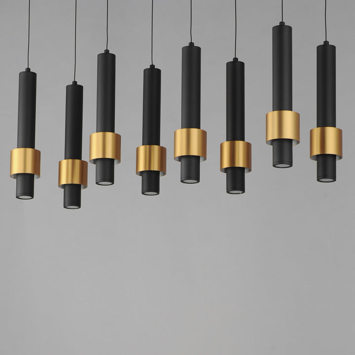 ET2 - E24758-BKGLD - LED Linear Pendant - Reveal - Black / Gold
