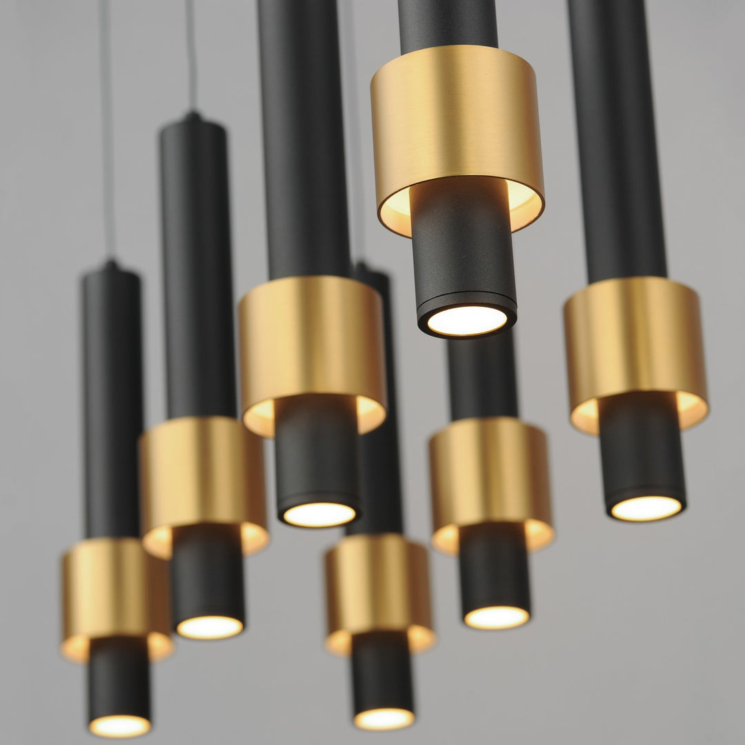 ET2 - E24758-BKGLD - LED Linear Pendant - Reveal - Black / Gold