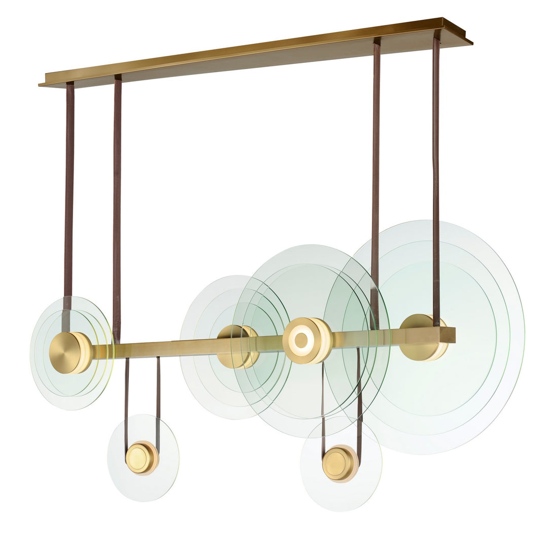 Stratum LED Pendant in Natural Aged Brass - available from The Lighting Shoppe, trusted by Canadian homeowners