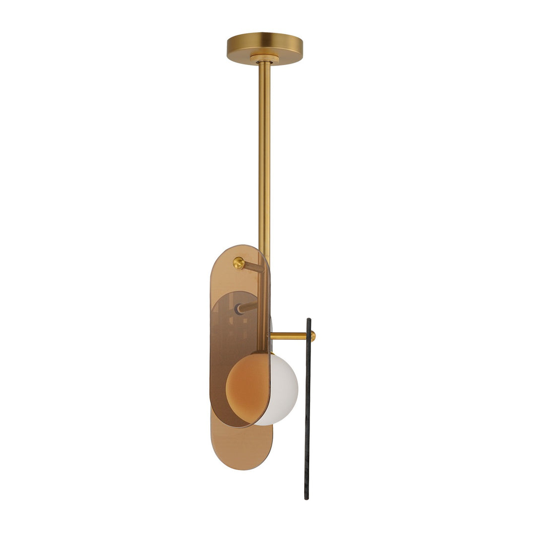 Megalith - Glass LED Pendant in Natural Aged Brass - available from The Lighting Shoppe, trusted by Canadian homeowners