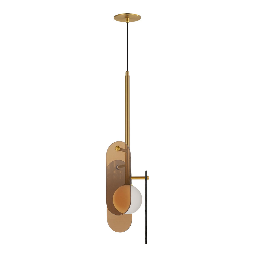 Megalith - Glass LED Pendant in Natural Aged Brass - available from The Lighting Shoppe, trusted by Canadian homeowners