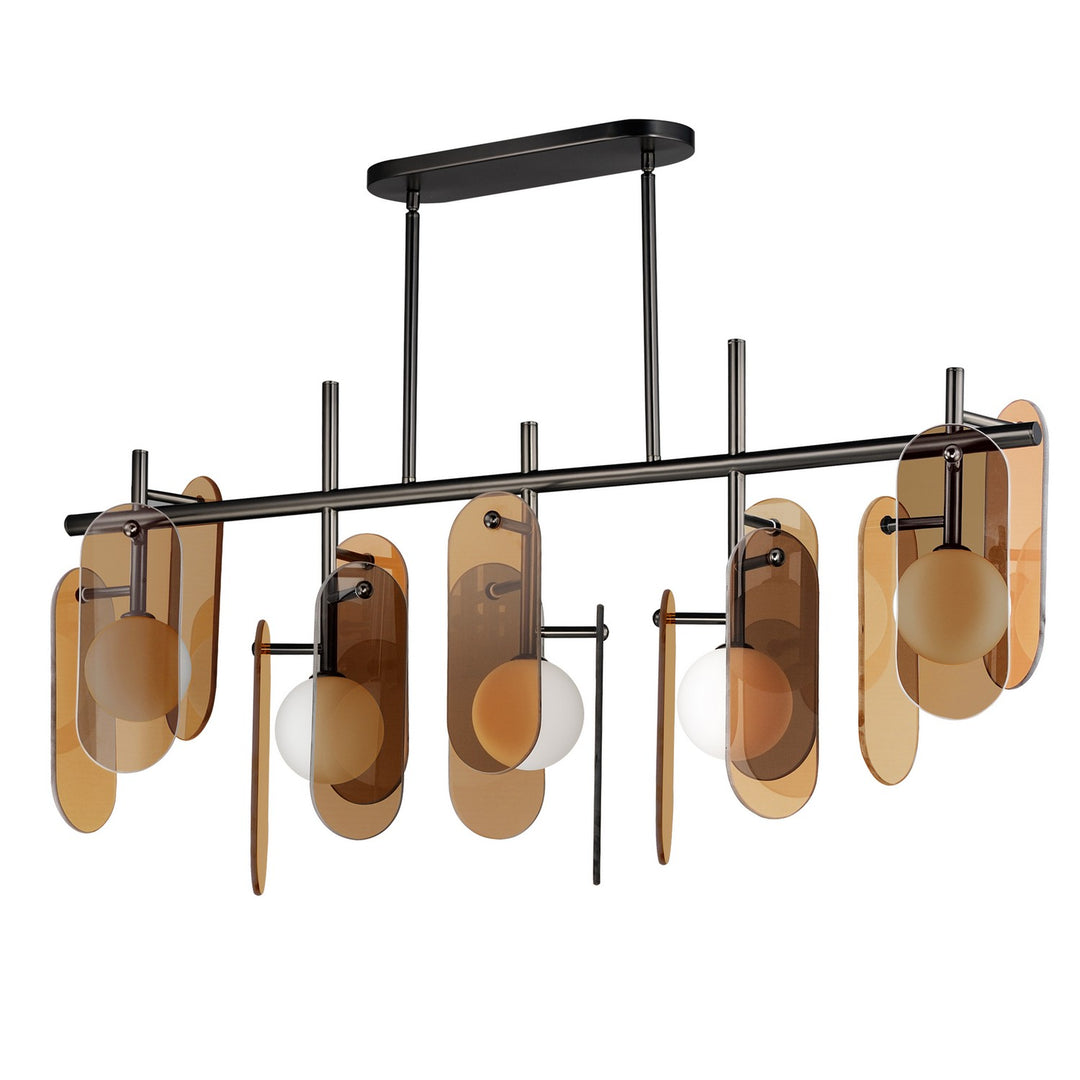 Megalith - Glass LED Linear Pendant in Gunmetal - available from The Lighting Shoppe, trusted by Canadian homeowners