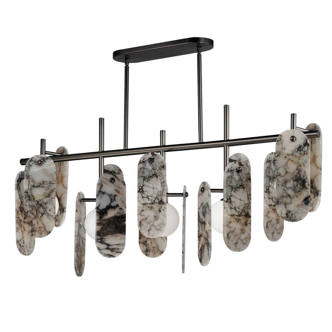 Megalith - Stone LED Linear Pendant in Gunmetal - available from The Lighting Shoppe, trusted by Canadian homeowners