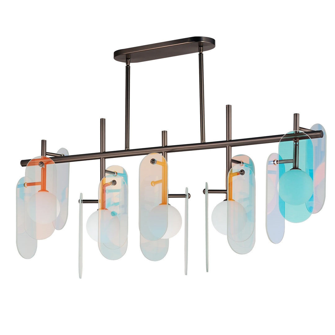Megalith - Glass LED Linear Pendant in Brushed Bronze - available from The Lighting Shoppe, trusted by Canadian homeowners