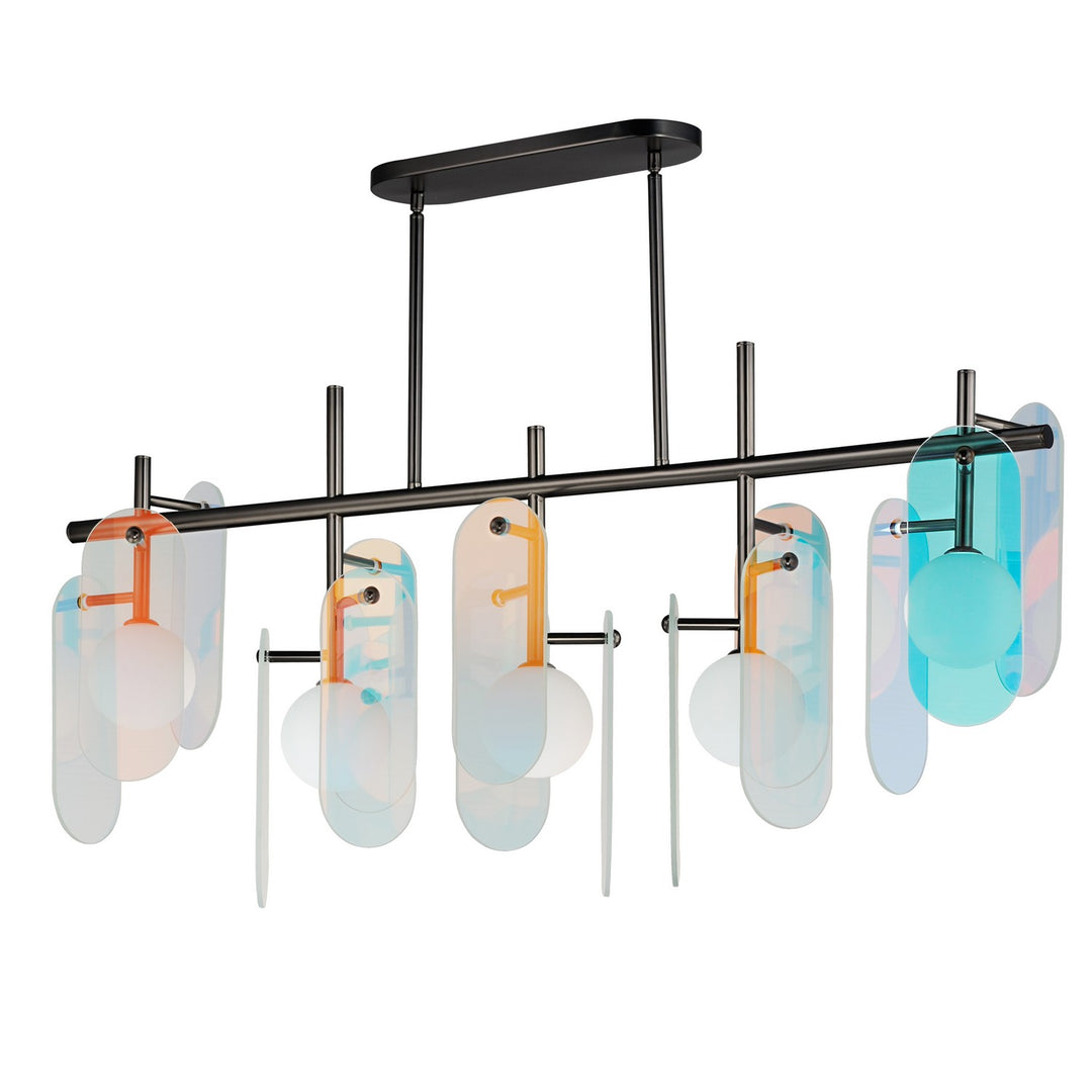 Megalith - Glass LED Linear Pendant in Gunmetal - available from The Lighting Shoppe, trusted by Canadian homeowners