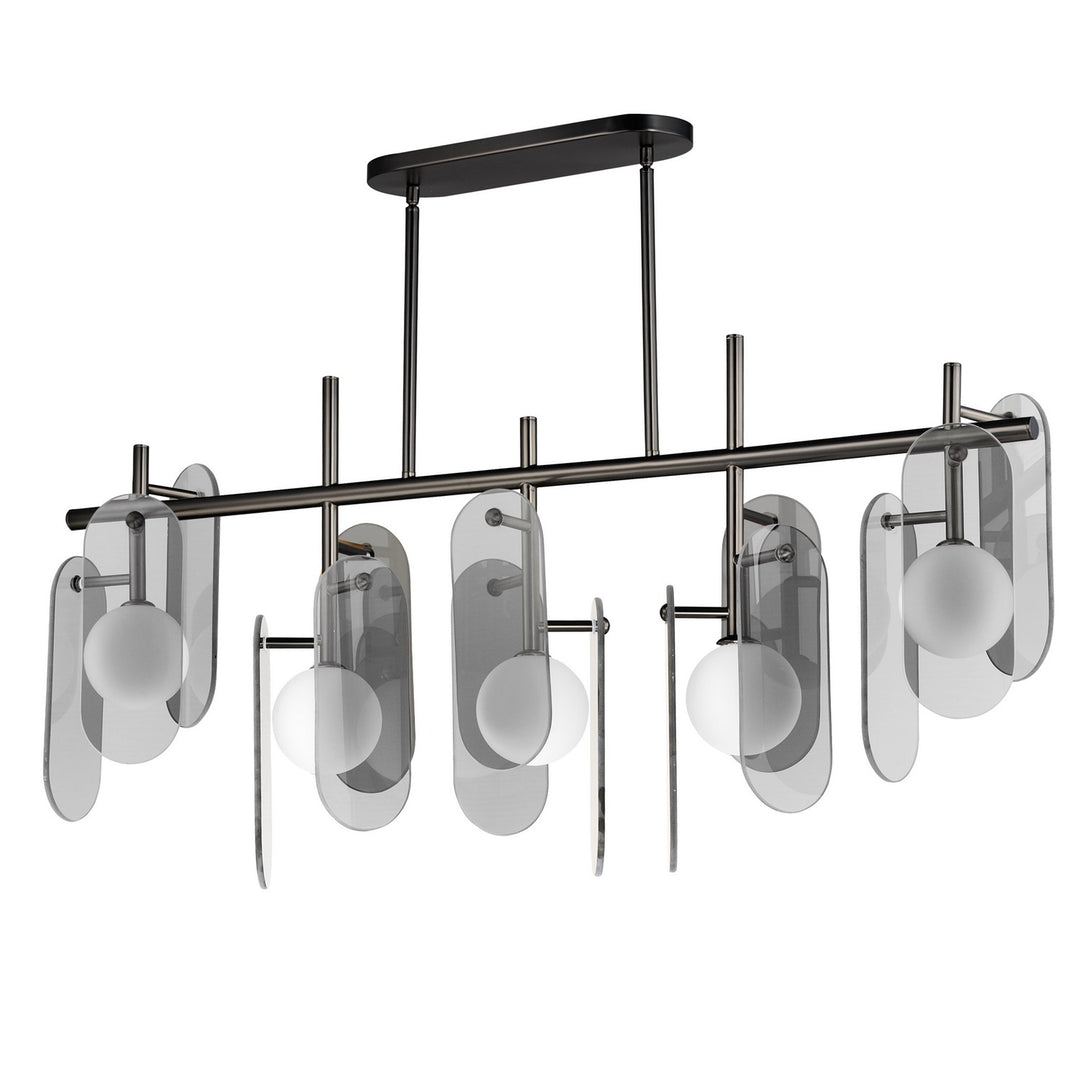 Megalith - Glass LED Linear Pendant in Gunmetal - available from The Lighting Shoppe, trusted by Canadian homeowners