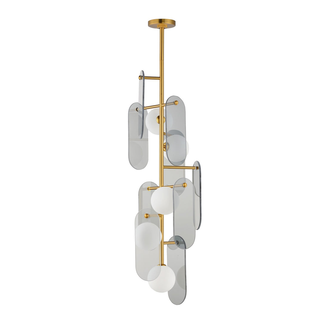 Megalith - Glass LED Pendant in Natural Aged Brass - available from The Lighting Shoppe, trusted by Canadian homeowners