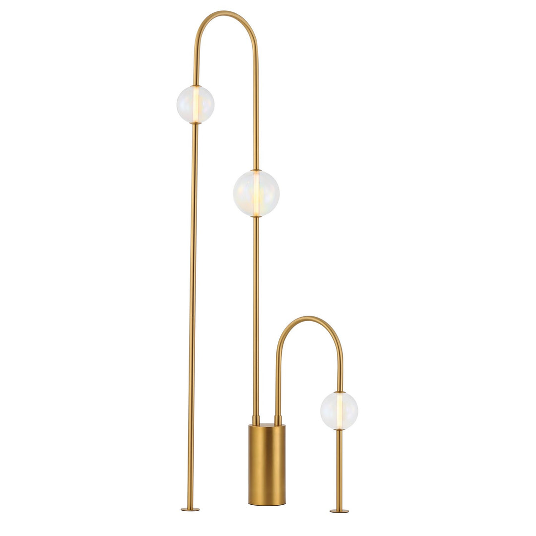 Dreamer LED Floor Lamp in Natural Aged Brass - available from The Lighting Shoppe, trusted by Canadian homeowners