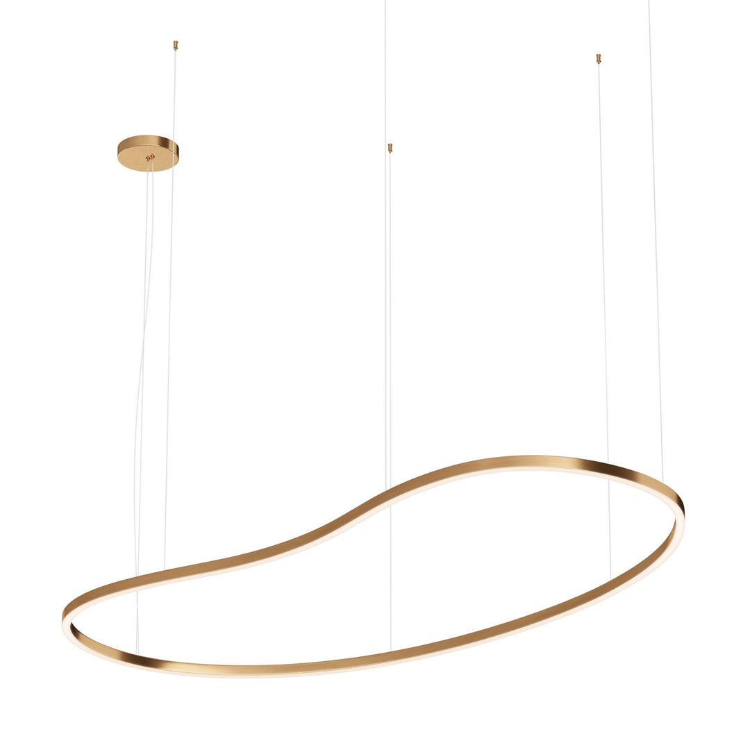 Unity XL LED Pendant in Brushed Champagne - available from The Lighting Shoppe, trusted by Canadian homeowners