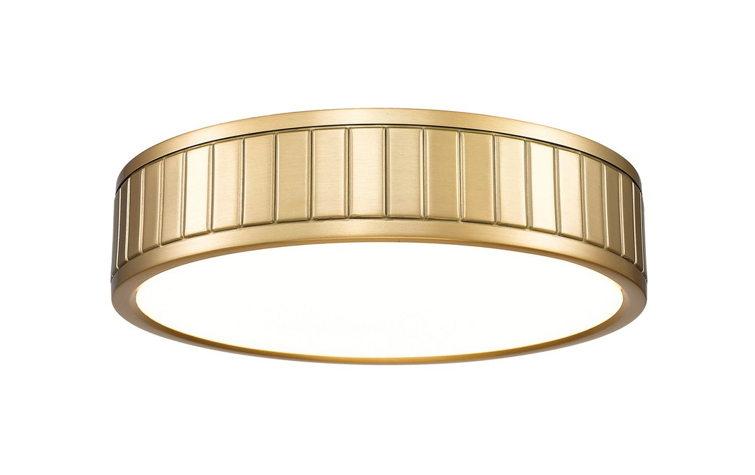 Madison LED Flush Mount in Modern Gold - available from The Lighting Shoppe, trusted by Canadian homeowners
