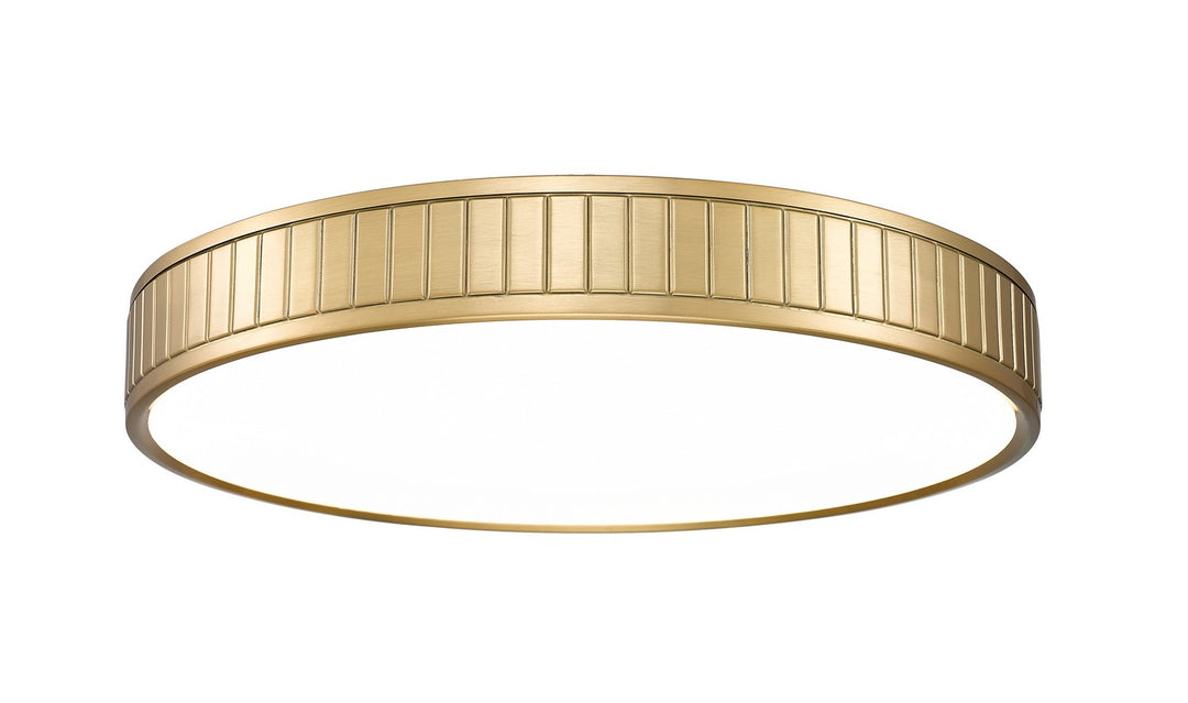 Madison LED Flush Mount in Modern Gold - available from The Lighting Shoppe, trusted by Canadian homeowners