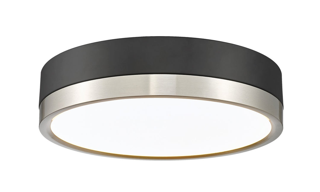 Algar LED Flush Mount in Matte Black + Brushed Nickel - available from The Lighting Shoppe, trusted by Canadian homeowners