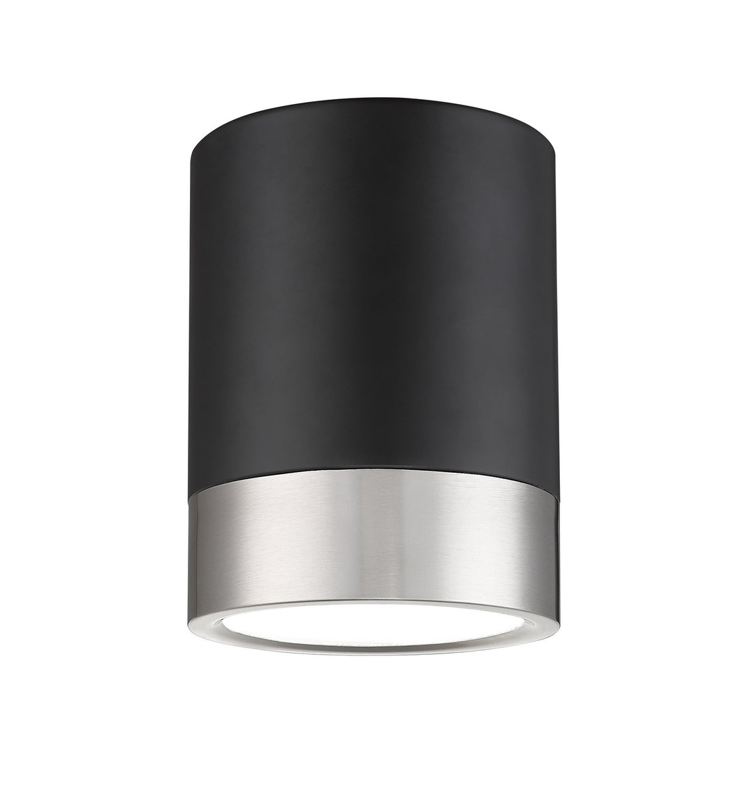 Algar LED Flush Mount in Matte Black + Brushed Nickel - available from The Lighting Shoppe, trusted by Canadian homeowners