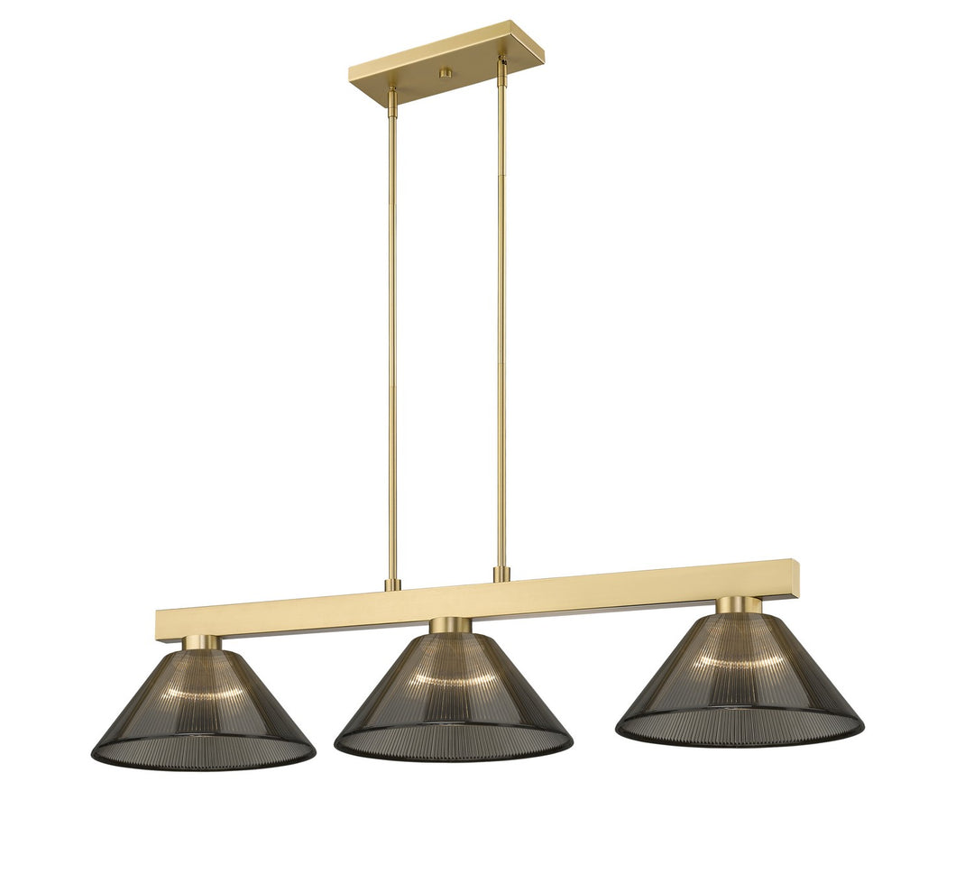 Cobalt Three Light Billiard in Modern Gold - available from The Lighting Shoppe, trusted by Canadian homeowners