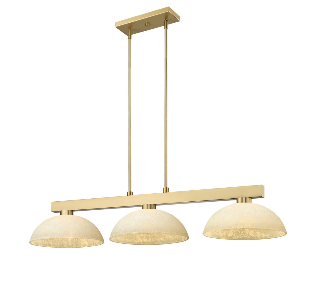 Cobalt Three Light Billiard in Modern Gold - available from The Lighting Shoppe, trusted by Canadian homeowners