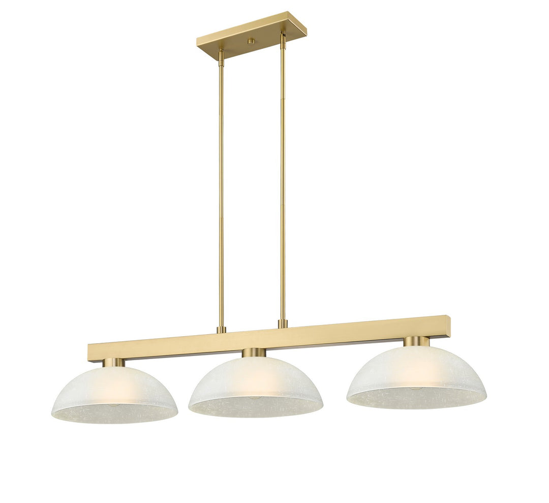 Cobalt Three Light Billiard in Modern Gold - available from The Lighting Shoppe, trusted by Canadian homeowners