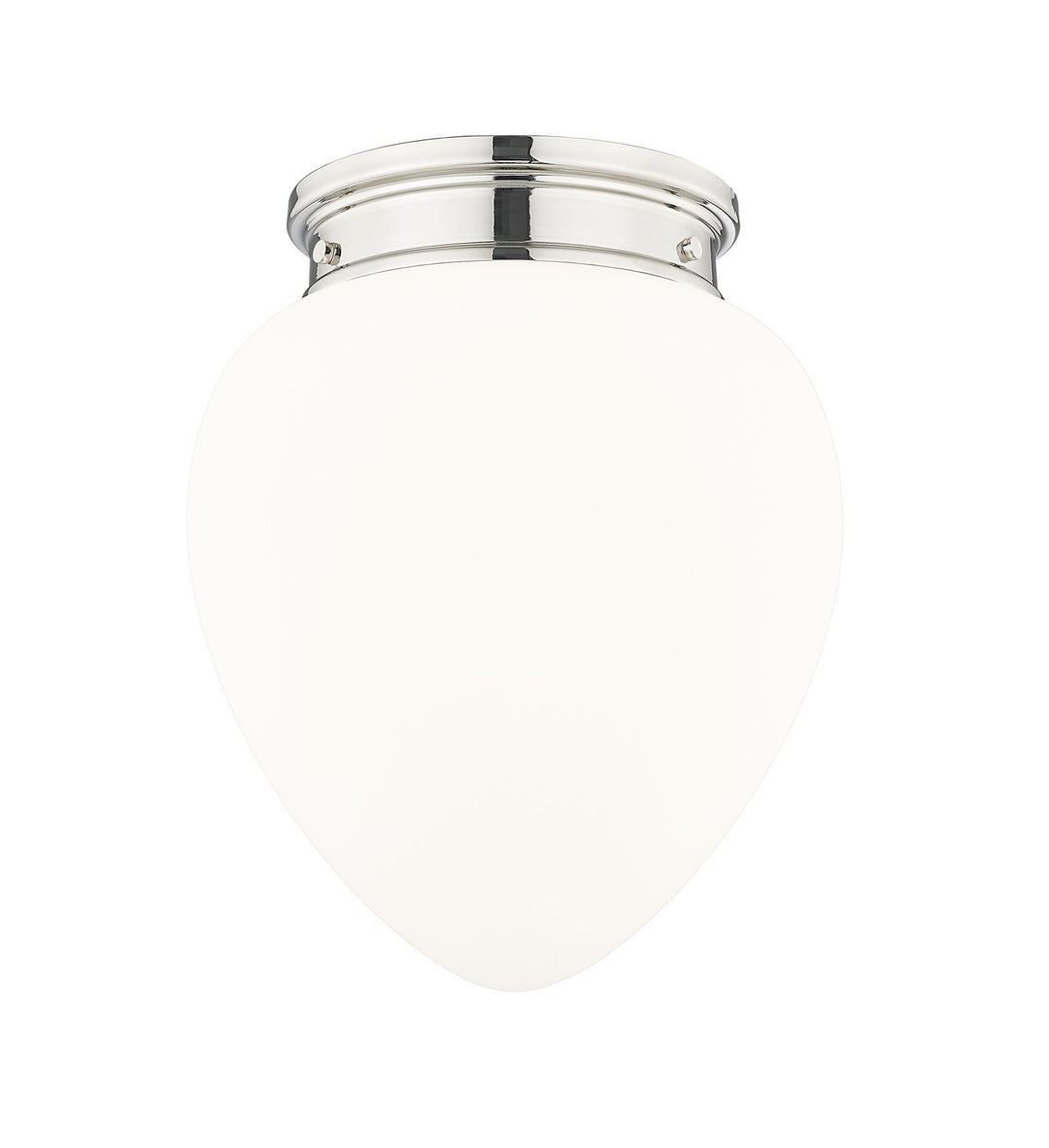 Gideon One Light Flush Mount in Polished Nickel - available from The Lighting Shoppe, trusted by Canadian homeowners