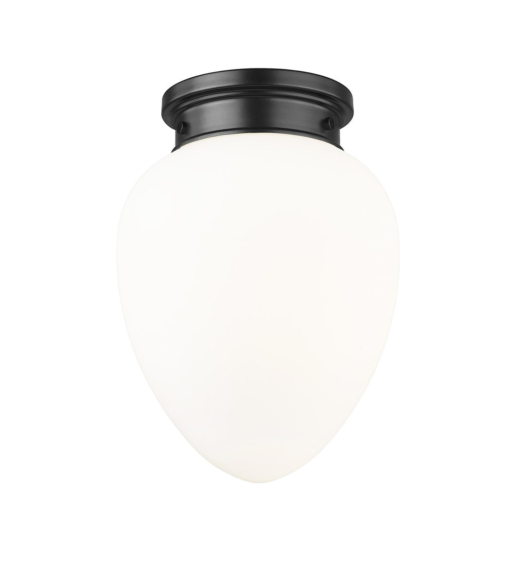 Gideon One Light Flush Mount in Matte Black - available from The Lighting Shoppe, trusted by Canadian homeowners