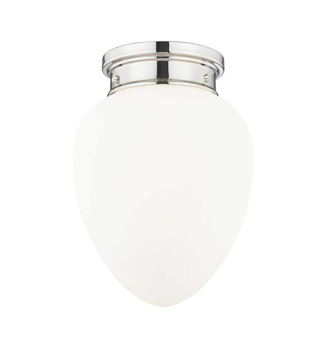 Gideon One Light Flush Mount in Polished Nickel - available from The Lighting Shoppe, trusted by Canadian homeowners
