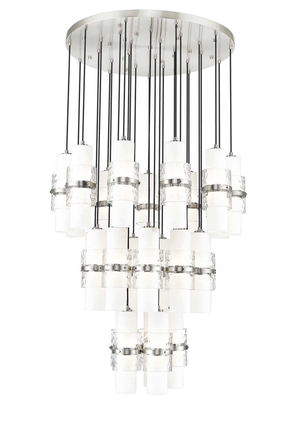Cayden 27 Light Chandelier in Brushed Nickel - available from The Lighting Shoppe, trusted by Canadian homeowners