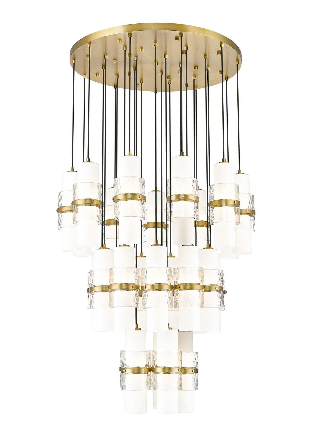 Cayden 27 Light Chandelier in Modern Gold - available from The Lighting Shoppe, trusted by Canadian homeowners