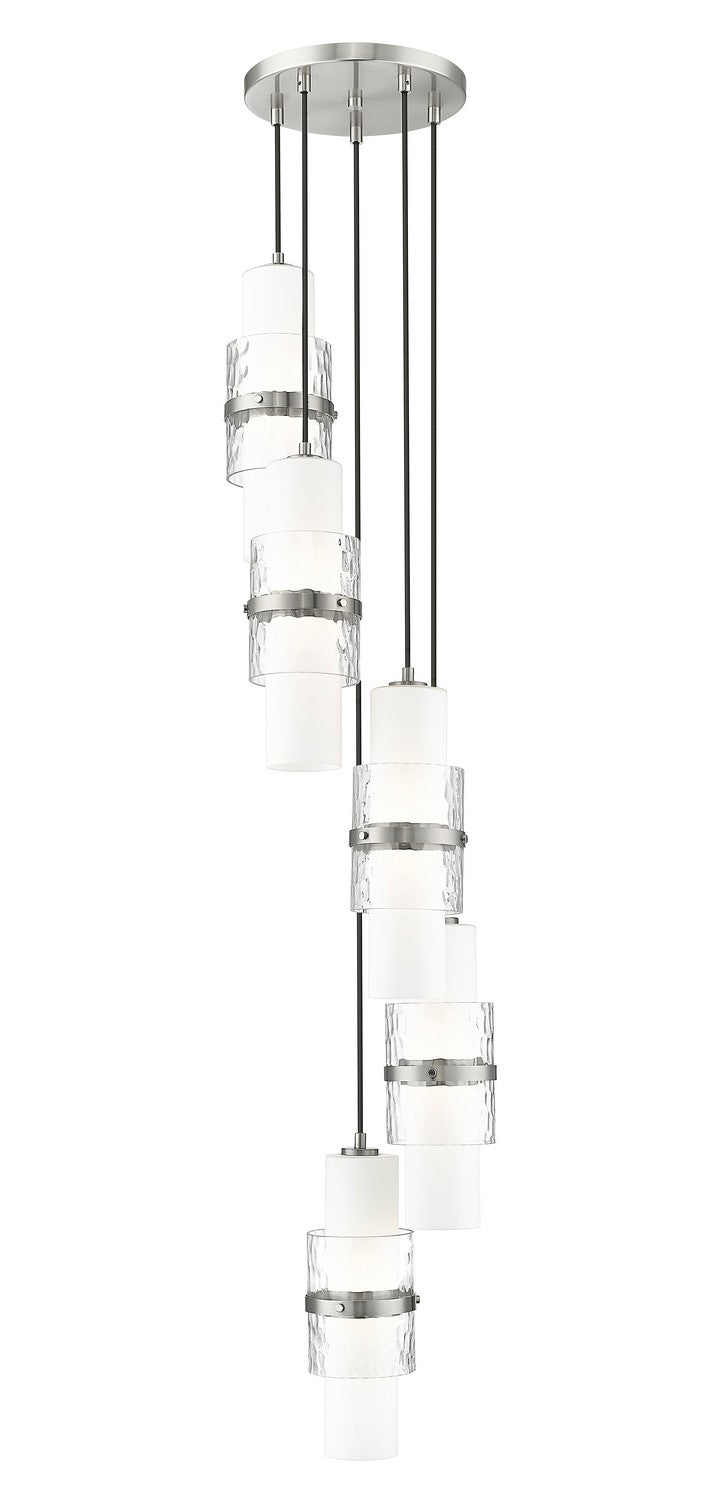 Cayden Five Light Chandelier in Brushed Nickel - available from The Lighting Shoppe, trusted by Canadian homeowners