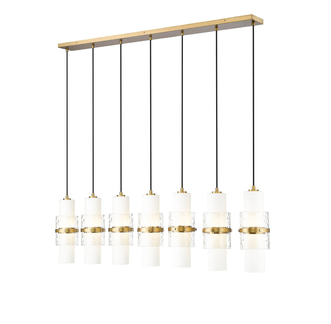 Z-Lite Canada - 1946P-7L-MGLD - Seven Light Linear Chandelier - Cayden - Modern Gold