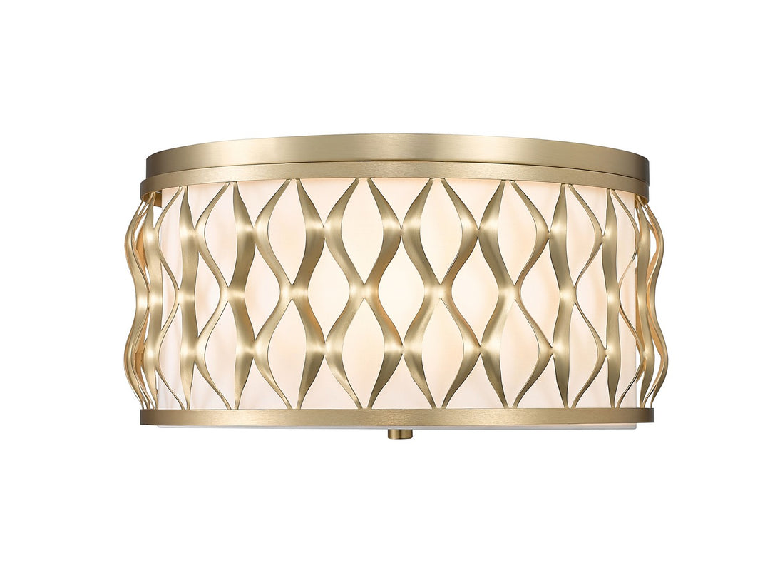 Harden Four Light Flush mount in Modern Gold - available from The Lighting Shoppe, trusted by Canadian homeowners