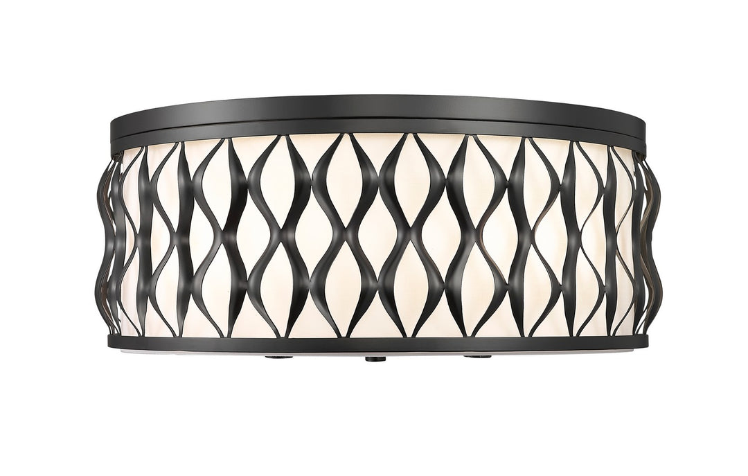 Harden Five Light Flush mount in Matte Black - available from The Lighting Shoppe, trusted by Canadian homeowners