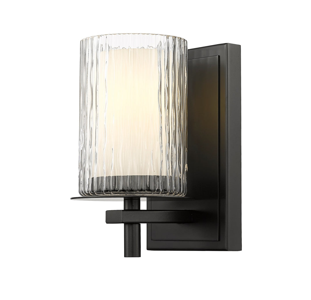 Grayson One Light Wall Sconce in Matte Black - available from The Lighting Shoppe, trusted by Canadian homeowners