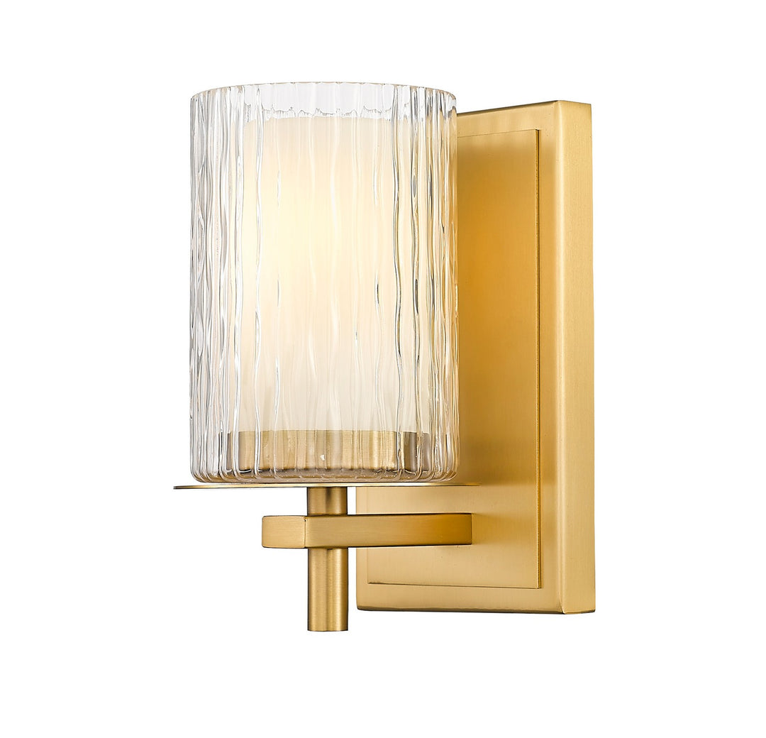 Grayson One Light Wall Sconce in Modern Gold - available from The Lighting Shoppe, trusted by Canadian homeowners