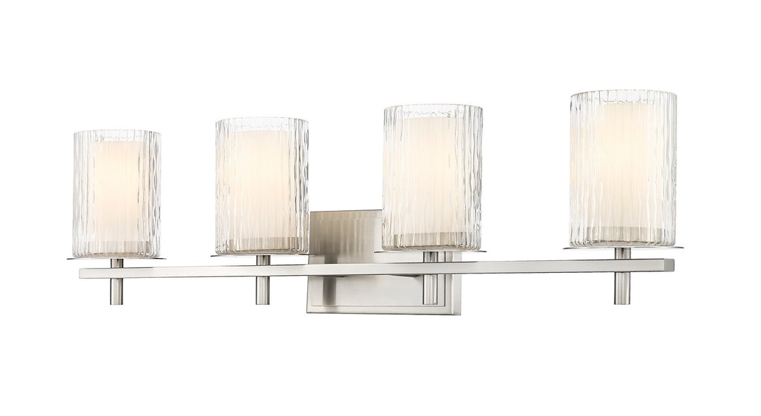 Grayson Four Light Vanity in Brushed Nickel - available from The Lighting Shoppe, trusted by Canadian homeowners