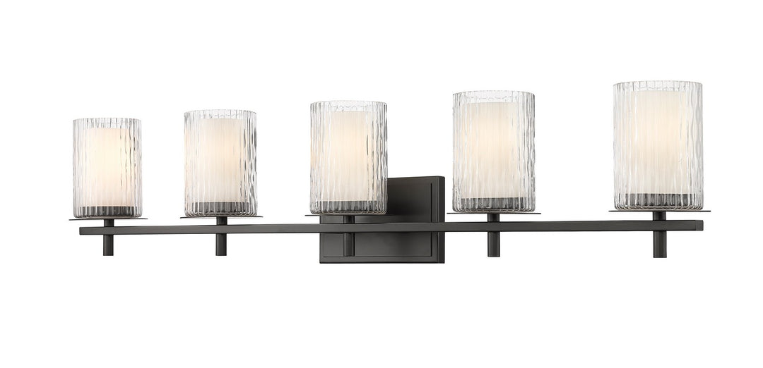Z-Lite Canada - 1949-5V-MB - Five Light Vanity - Grayson - Matte Black