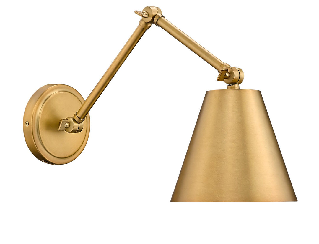 Regent One Light Wall Sconce in Rubbed Brass - available from The Lighting Shoppe, trusted by Canadian homeowners