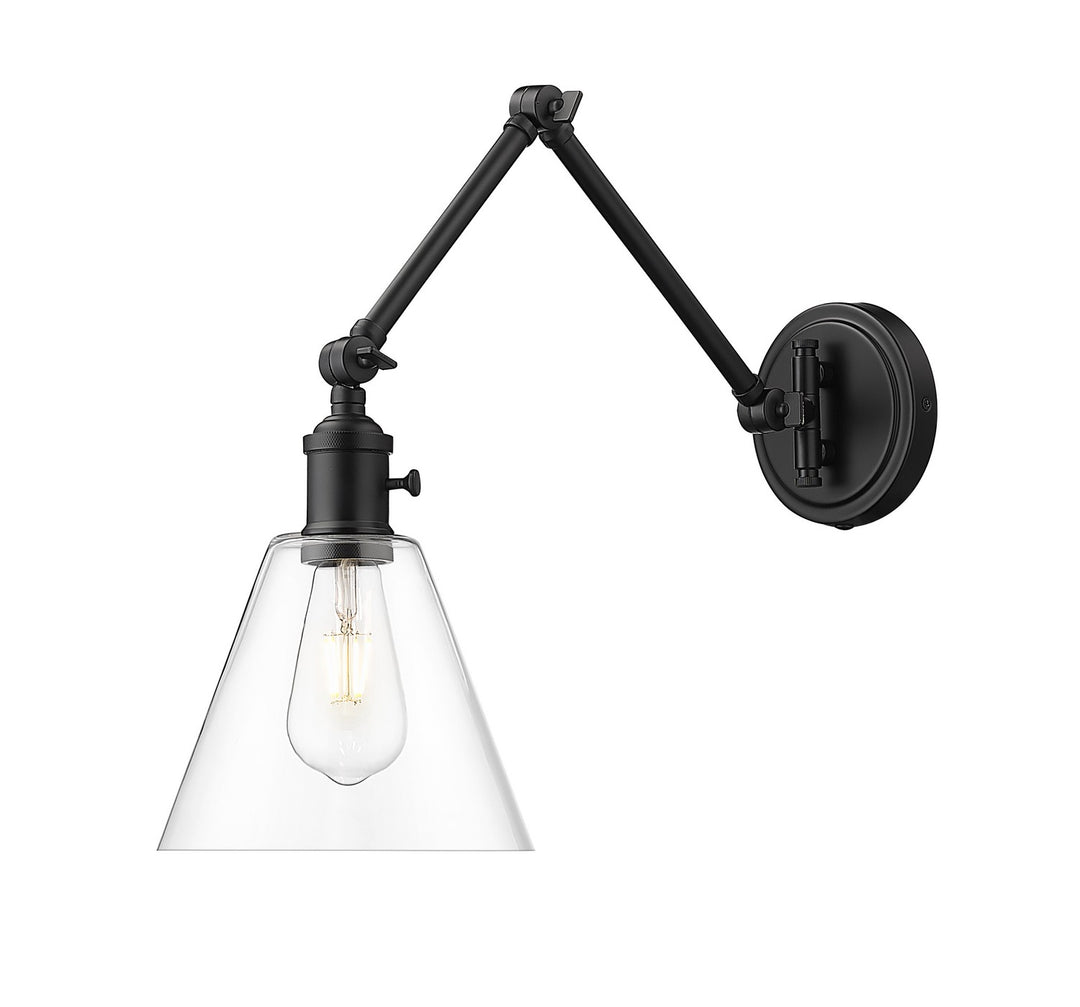 Gayson One Light Wall Sconce in Matte Black - available from The Lighting Shoppe, trusted by Canadian homeowners