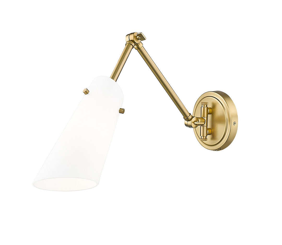 Julia One Light Wall Sconce in Modern Gold - available from The Lighting Shoppe, trusted by Canadian homeowners