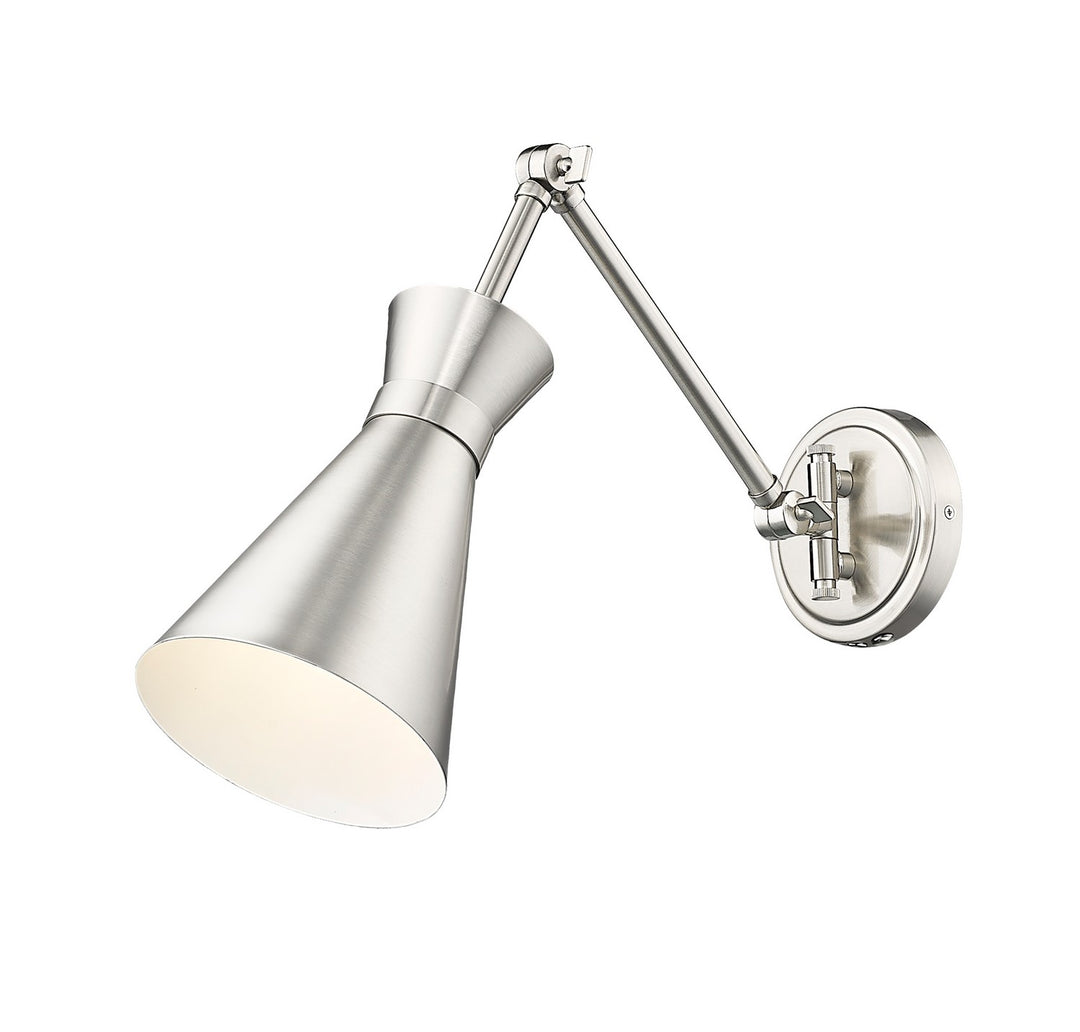 Soriano One Light Wall Sconce in Brushed Nickel - available from The Lighting Shoppe, trusted by Canadian homeowners