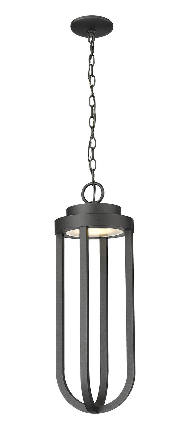 Leland LED Outdoor Chain Mount Ceiling Fixture in Sand Black - available from The Lighting Shoppe, trusted by Canadian homeowners