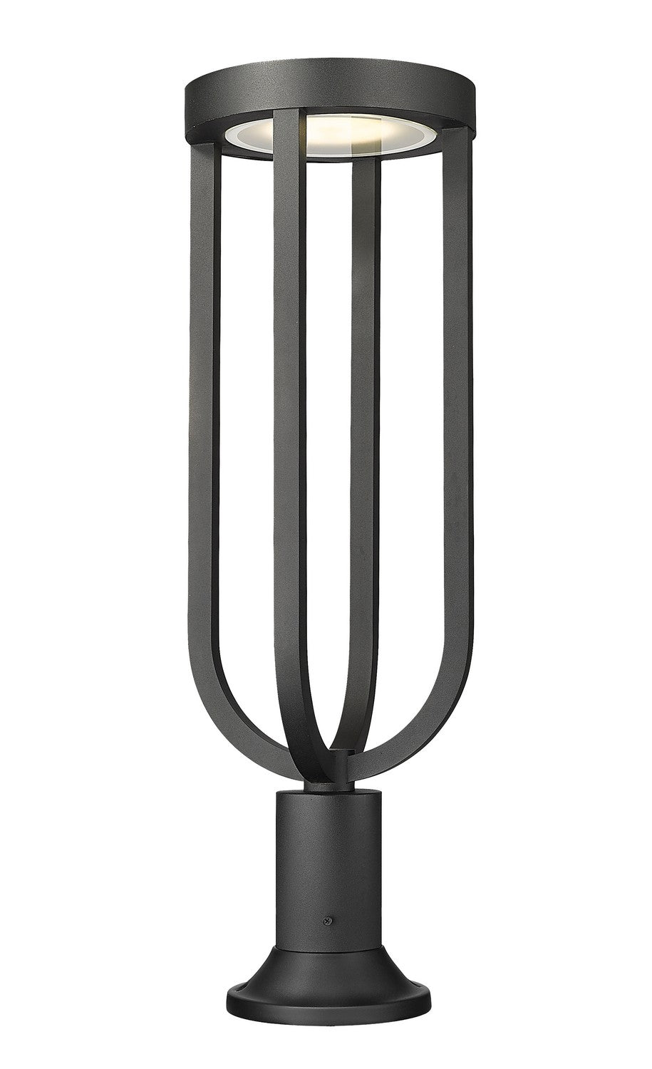 Leland LED Outdoor Pier Mounted Fixture in Sand Black - available from The Lighting Shoppe, trusted by Canadian homeowners