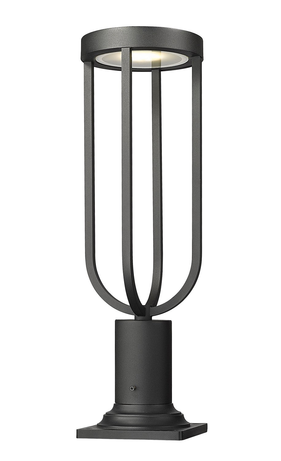 Leland LED Outdoor Pier Mounted Fixture in Sand Black - available from The Lighting Shoppe, trusted by Canadian homeowners