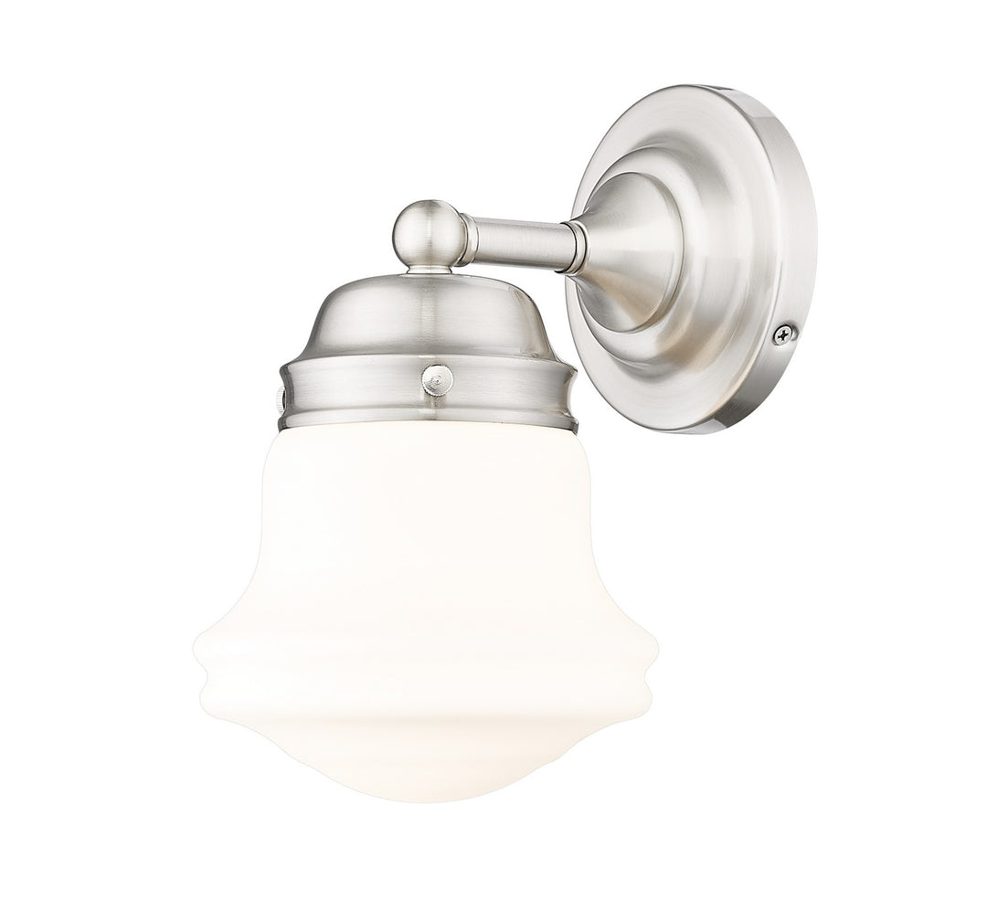 Vaughn One Light Wall Sconce in Brushed Nickel - available from The Lighting Shoppe, trusted by Canadian homeowners